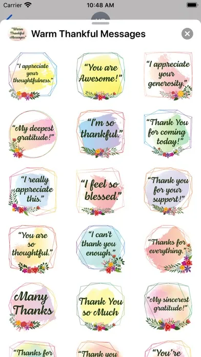 Warm Thankful Messages应用截图