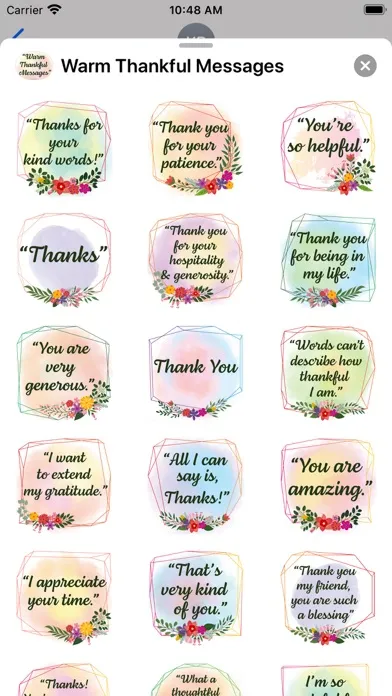 Warm Thankful Messages应用截图