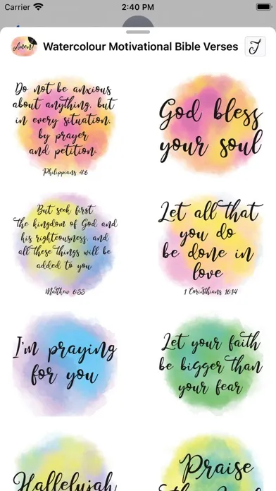 Capturas de tela do Watercolour Motivational Bible