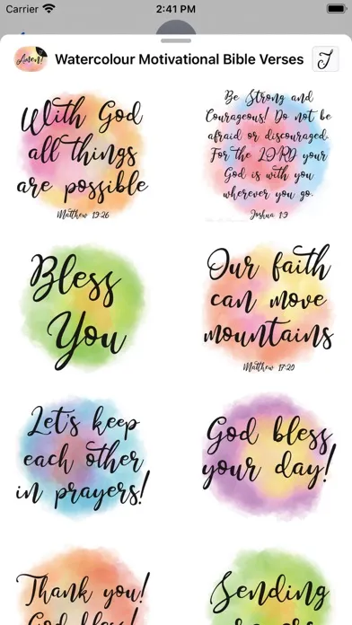 Capturas de tela do Watercolour Motivational Bible
