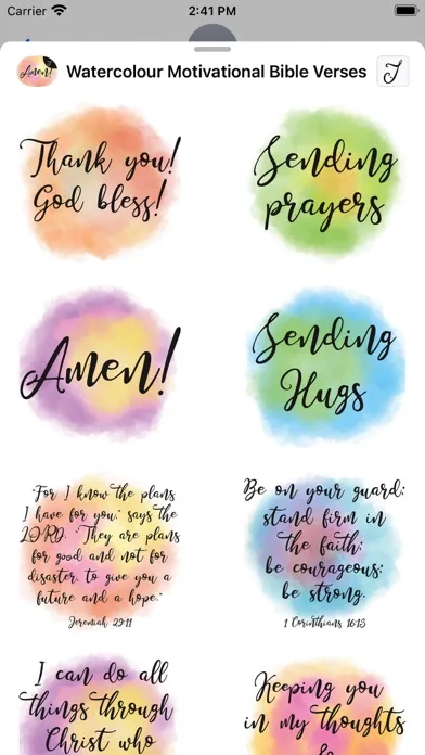 Capturas de tela do Watercolour Motivational Bible