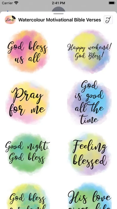 Capturas de tela do Watercolour Motivational Bible