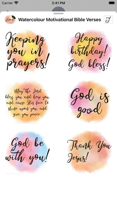 Capturas de tela do Watercolour Motivational Bible