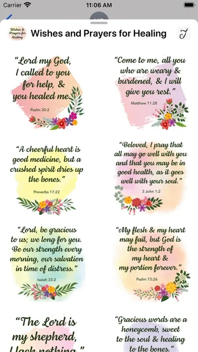 Capturas de pantalla de Wishes and Prayers for Healing
