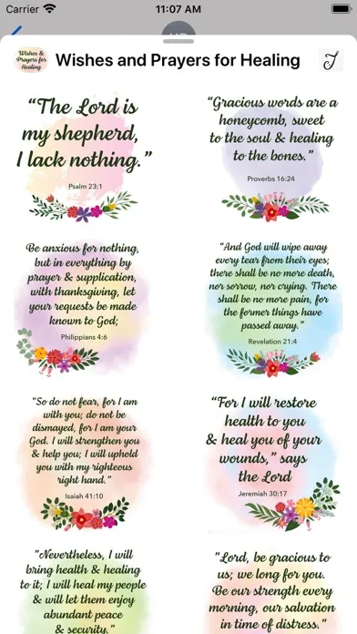 Capturas de pantalla de Wishes and Prayers for Healing