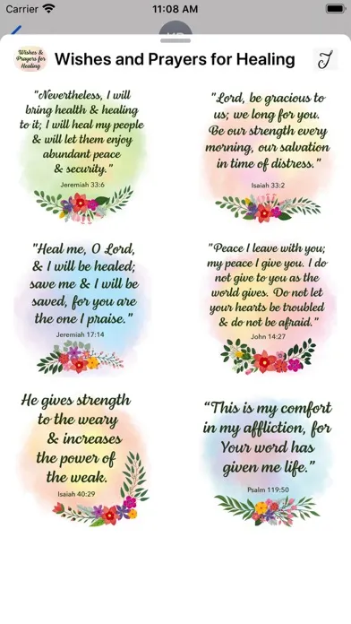 Capturas de pantalla de Wishes and Prayers for Healing