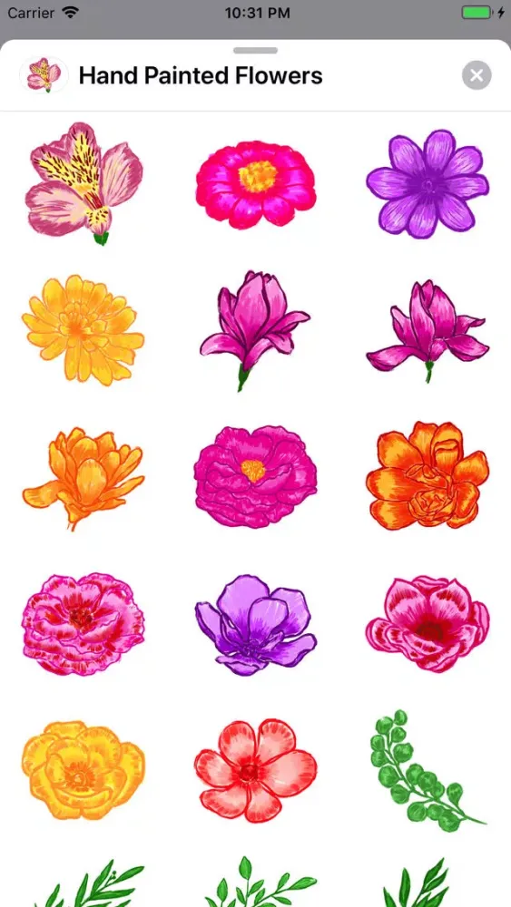 تصاویر Hand Painted Flower & Greenery