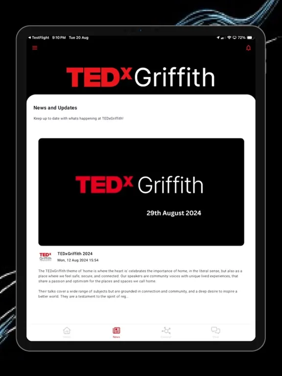 TEDxGriffith iPad  Screenshots
