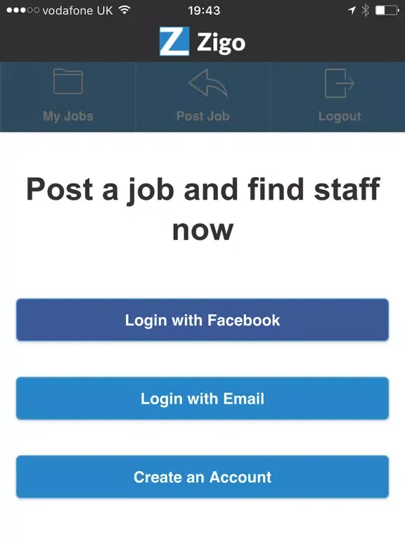 Скриншоты Zigo Jobs iPad 