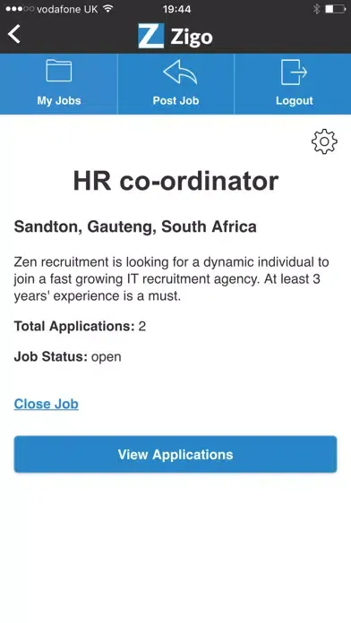 Скриншоты Zigo Jobs