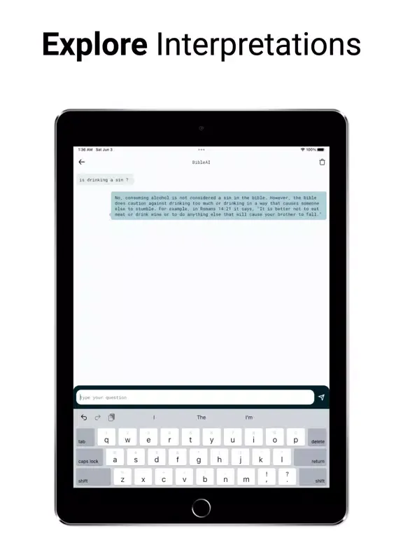 Zrzuty ekranu bibleAI powered by AI iPad 