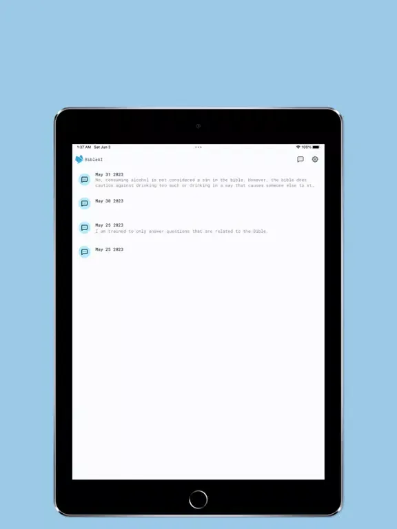 Zrzuty ekranu bibleAI powered by AI iPad 