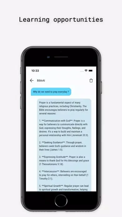Zrzuty ekranu bibleAI powered by AI