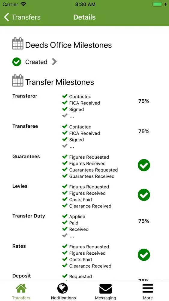Transfer Tracker应用截图