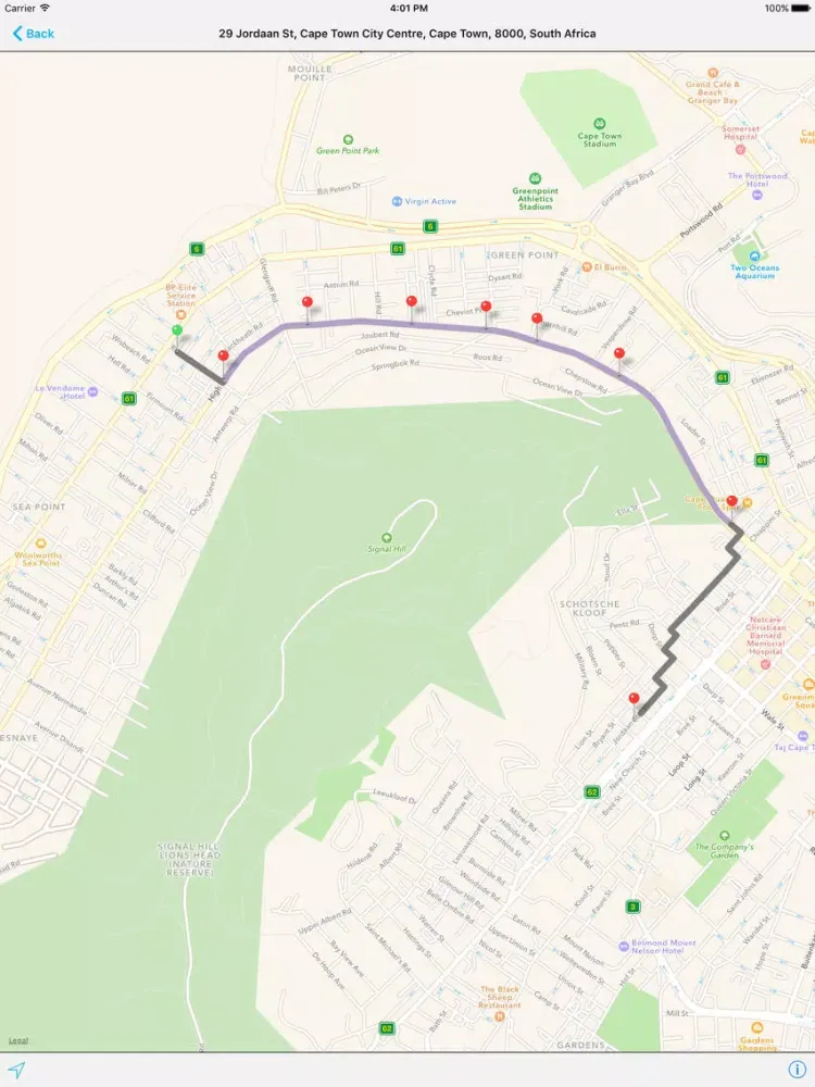 Findmyway App iPad  Screenshots