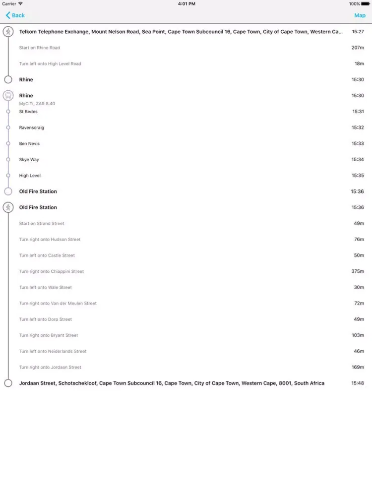 Findmyway App iPad  Screenshots