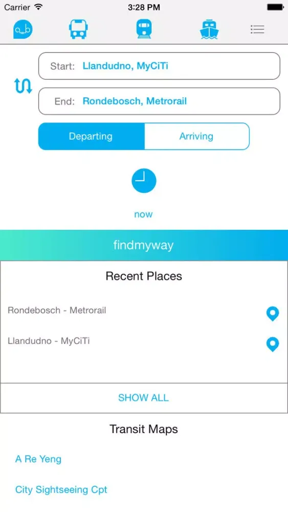 Findmyway App Screenshots