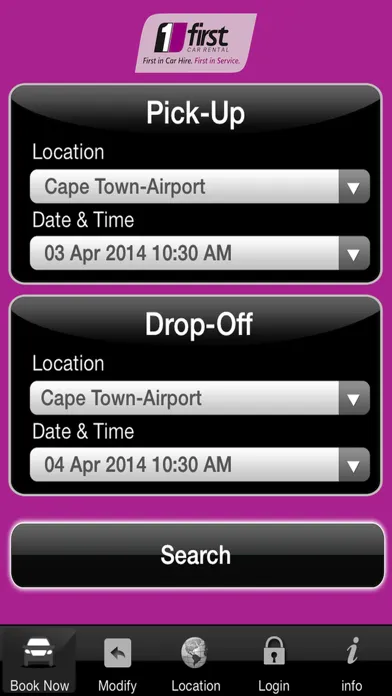 تصاویر First Car Rental Booking App