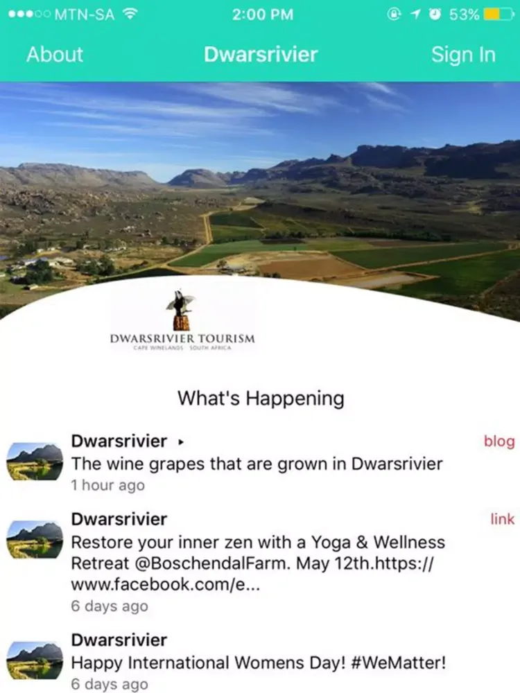 Dwarsrivier Tourisim iPad  Ekran Görüntüleri