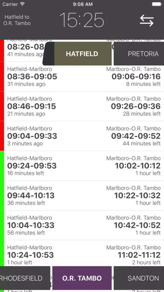 Zrzuty ekranu GTBuddy Train Times 4 Gautrain