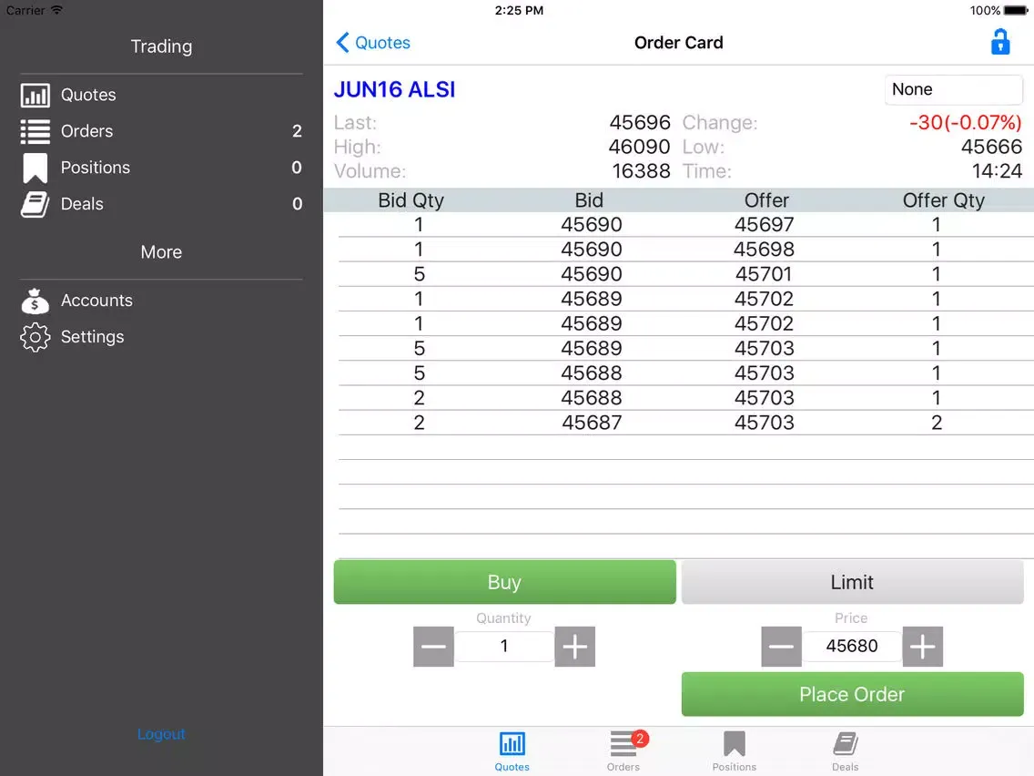 28E Trader iPad  سکرین شاٹس