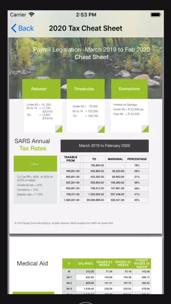 Скриншоты Tax Calculator 2019/2020