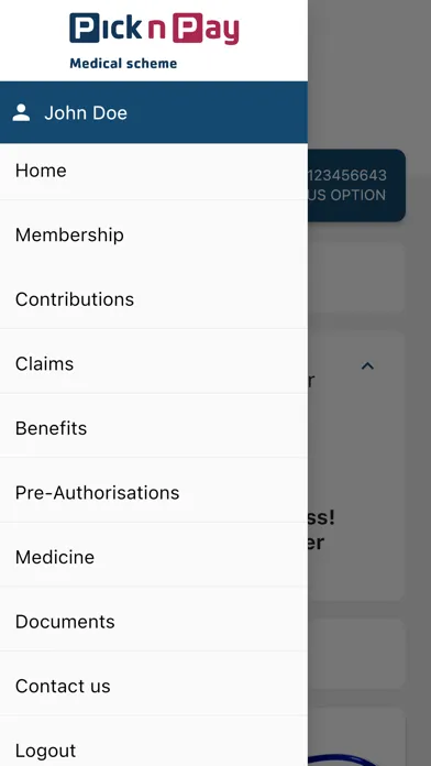 Zrzuty ekranu Pick n Pay Medical Scheme