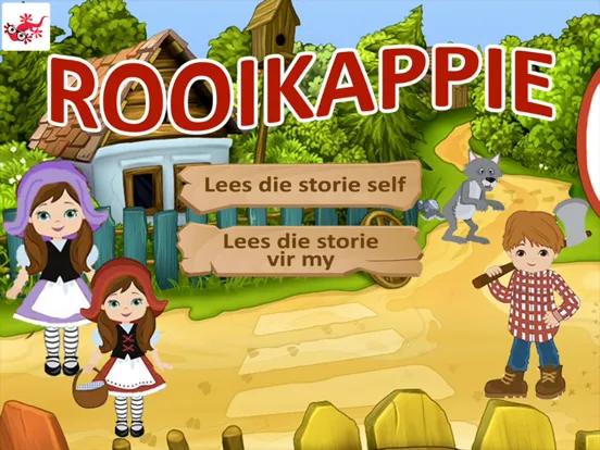 Tangkapan layar Rooikappie in afrikaans iPad 