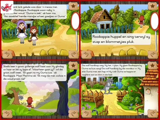 Tangkapan layar Rooikappie in afrikaans iPad 
