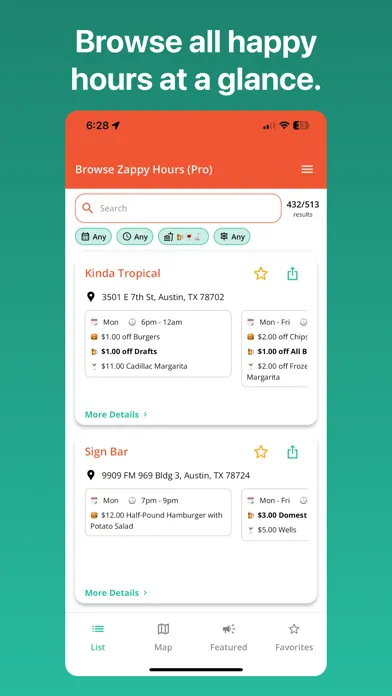 صور Zappy: Happy Hour Finder