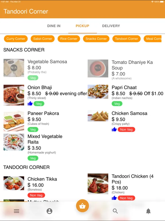 Capturas de pantalla de Tandoori Corner iPad 