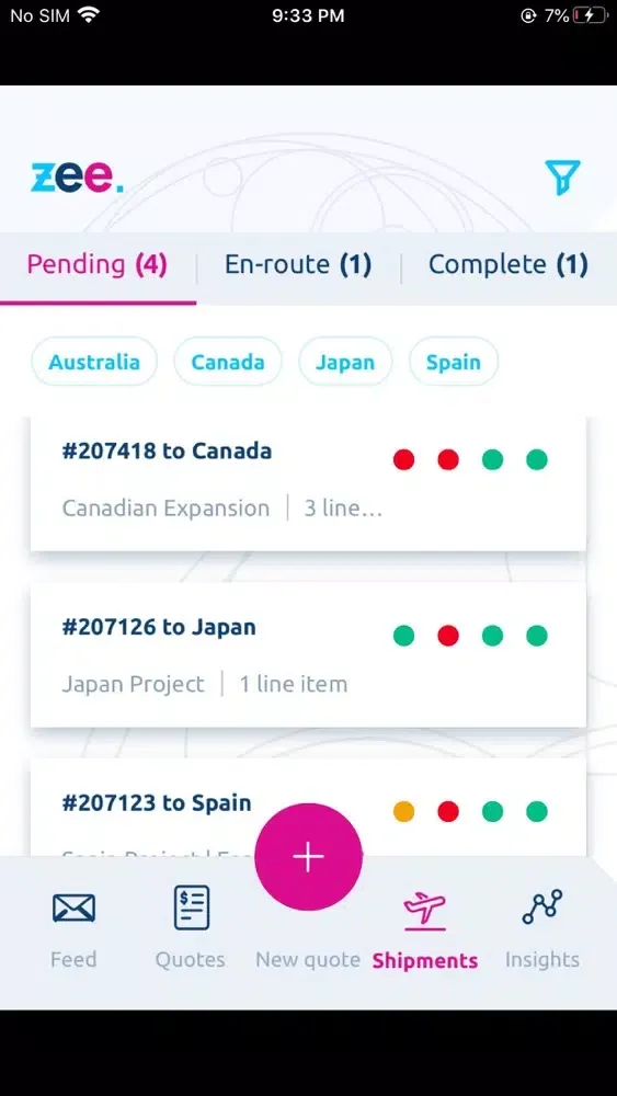 Zee Import & Logistics Screenshots