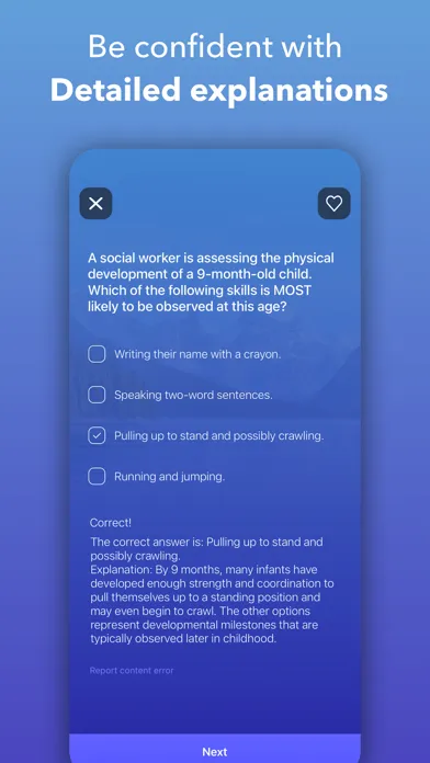 ASWB Bachelor's Exam Prep 2024 Screenshots