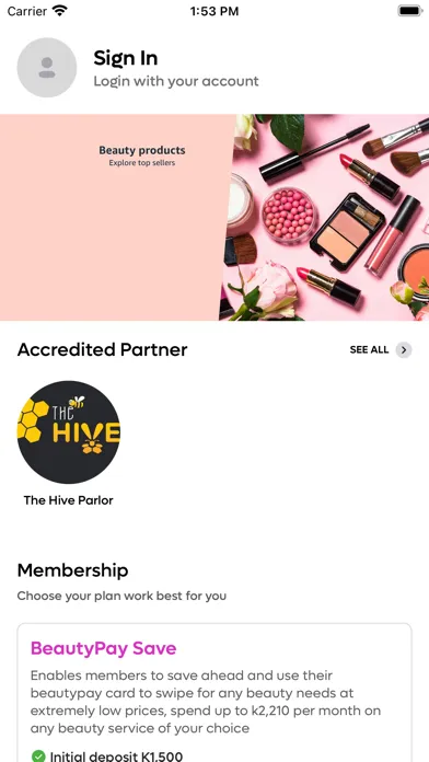 Скриншоты BeautyPay Care