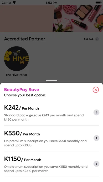 Скриншоты BeautyPay Care