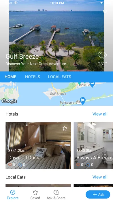 PensacolaBeach.App Ekran Görüntüleri