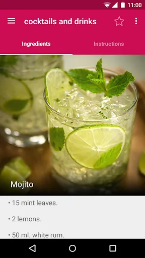 Cocktails and Drinks Screenshots