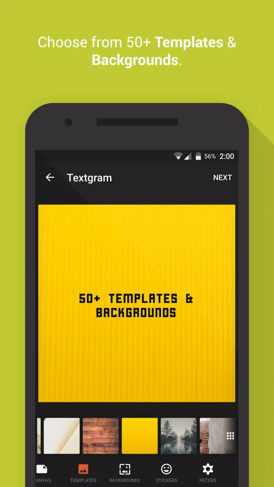 Captures d'écran de Textgram