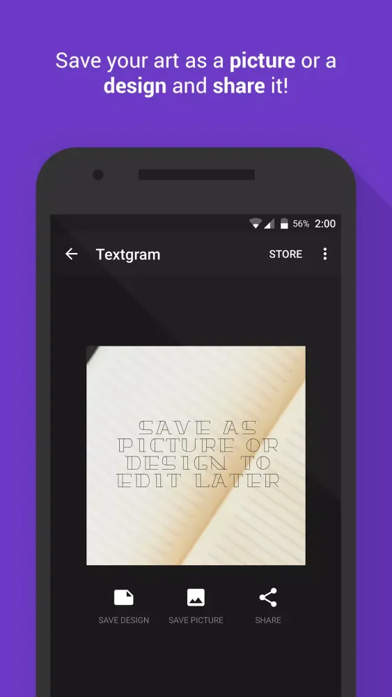 Captures d'écran de Textgram