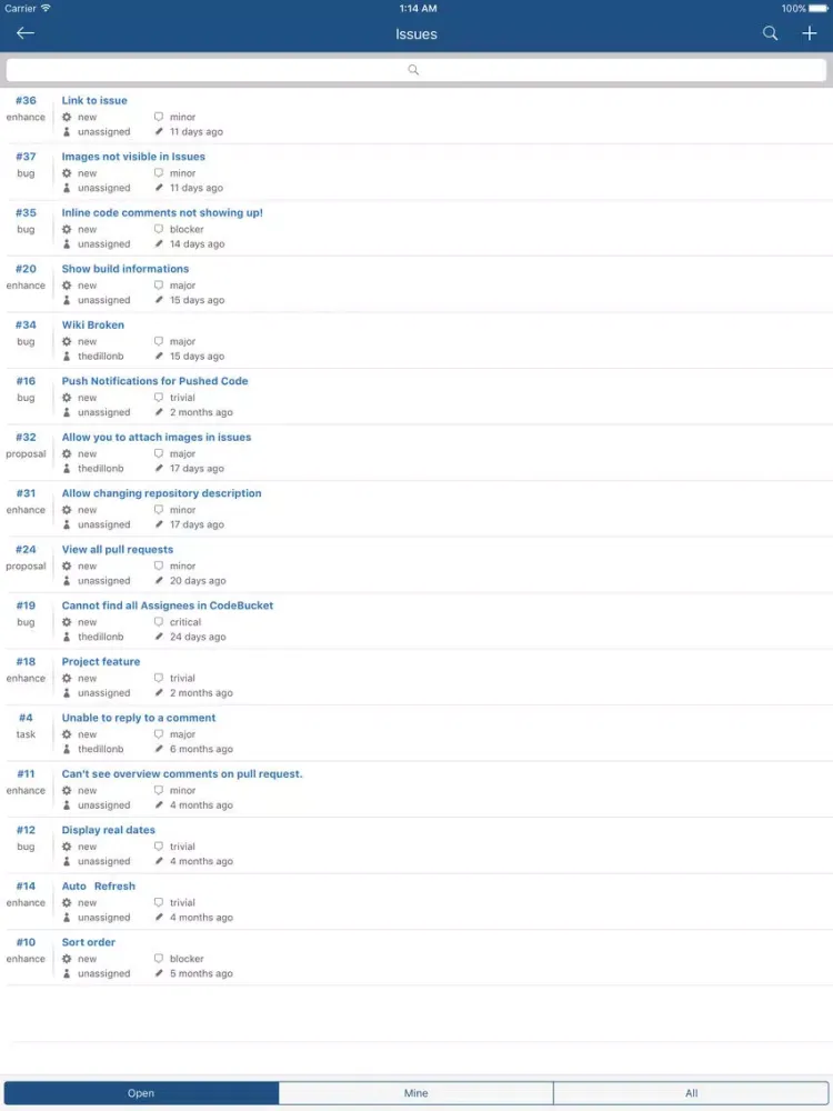 CodeBucket - A Bitbucket Client iPad Screenshots