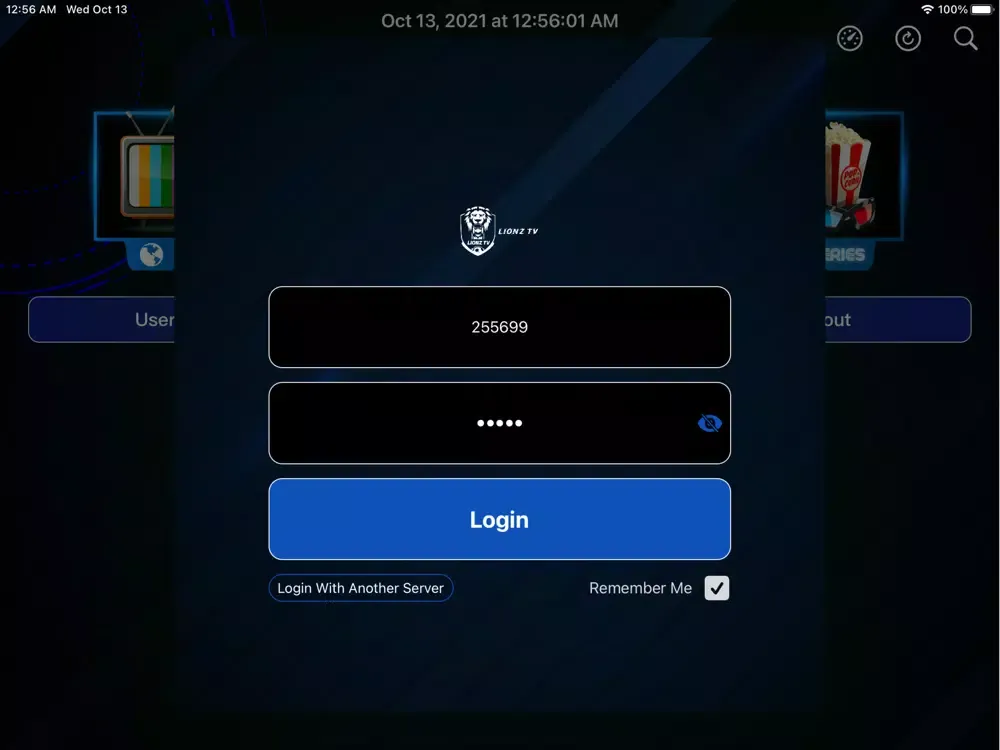 Ảnh chụp màn hình của Lionz Tv iPad 