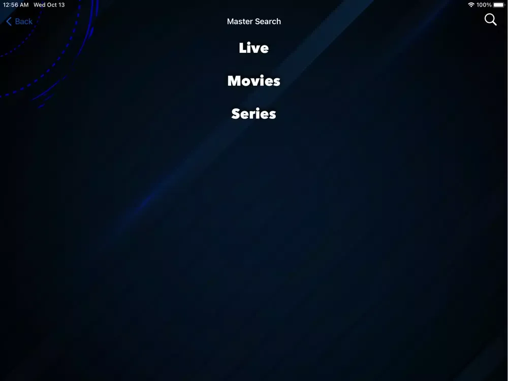 Ảnh chụp màn hình của Lionz Tv iPad 