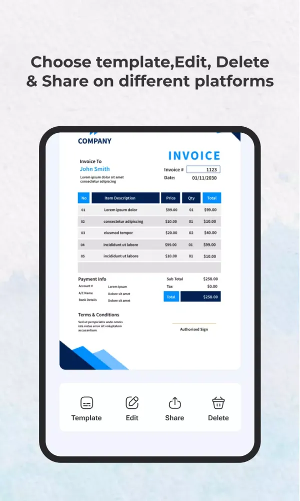 Invoice Maker Screenshots