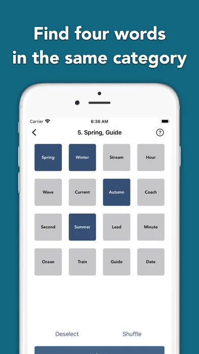 Connections Word Game Puzzles سکرین شاٹس