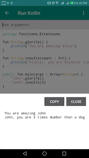 Capturas de tela do Master in Android