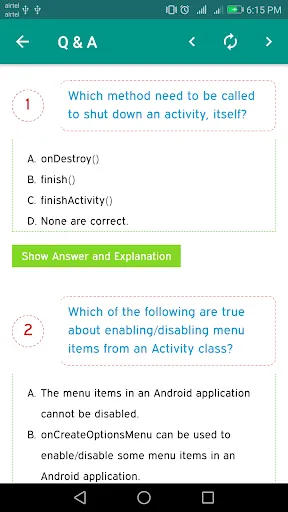 Capturas de tela do Master in Android