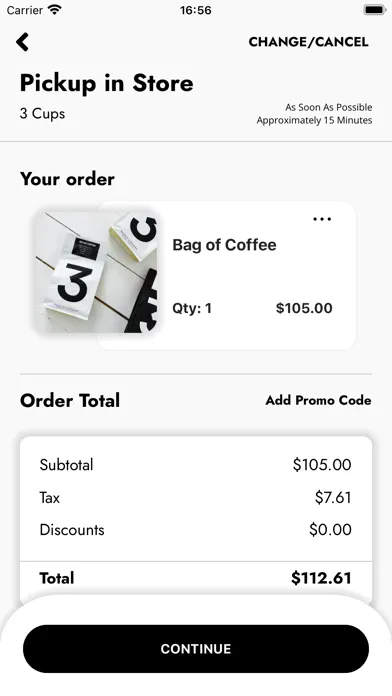 Ảnh chụp màn hình của 3 Cups Coffee