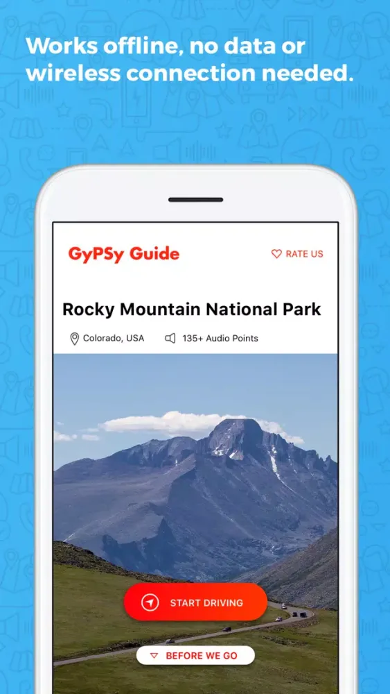 Ảnh chụp màn hình của Rocky Mountain NP GyPSy Guide