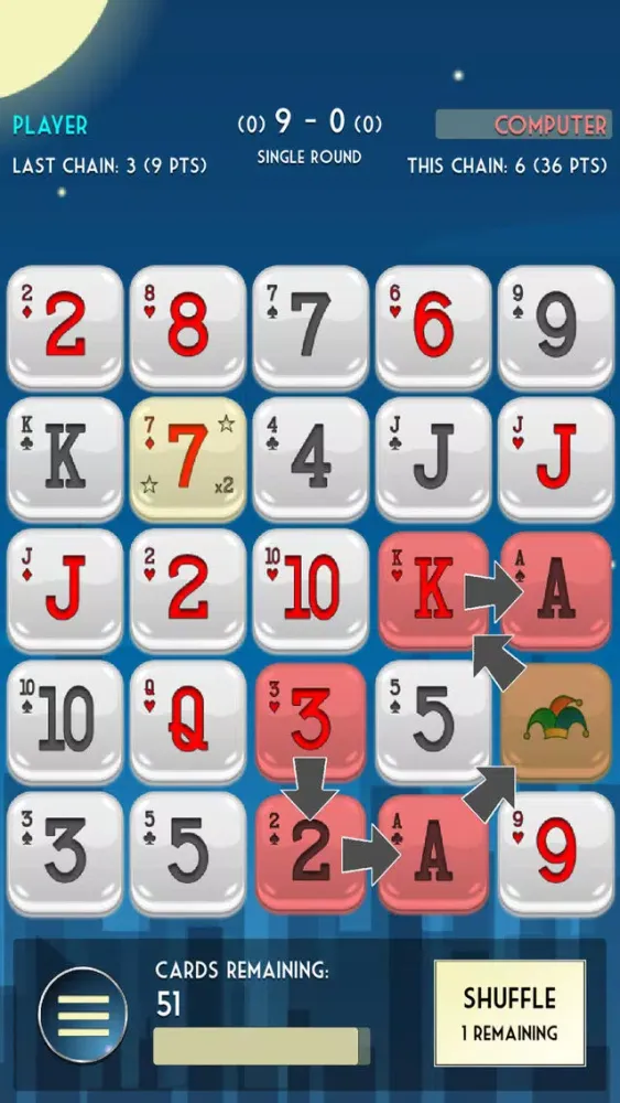 Tangkapan layar Solitaire Drop