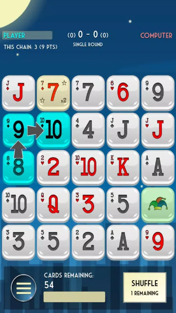 Tangkapan layar Solitaire Drop